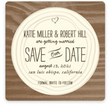 Wood Carving Save the Date Cards