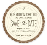 Wood Carving Save the Date Cards