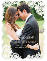 Floral Lace Save the Date Cards