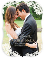 Floral Lace Save the Date Cards