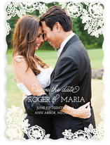 Floral Lace Save the Date Cards