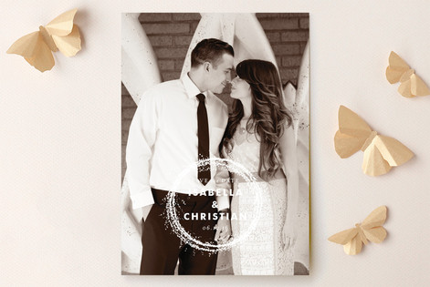 Sparkling Wreath Save the Date Cards