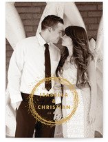 Sparkling Wreath Save the Date Cards
