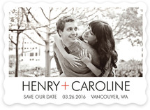 Simple Red Cross Save the Date Cards