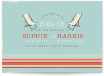 Vintage Beach Save the Date Cards