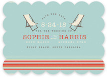 Vintage Beach Save the Date Cards
