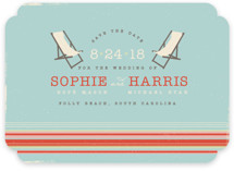 Vintage Beach Save the Date Cards
