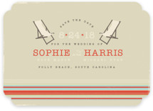Vintage Beach Save the Date Cards