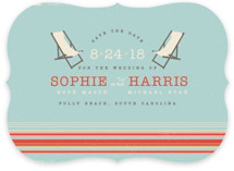 Vintage Beach Save the Date Cards