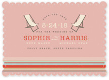 Vintage Beach Save the Date Cards