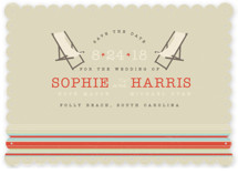 Vintage Beach Save the Date Cards