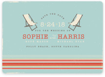 Vintage Beach Save the Date Cards