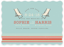 Vintage Beach Save the Date Cards
