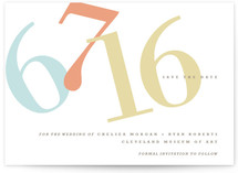 Numbers Save the Date Cards