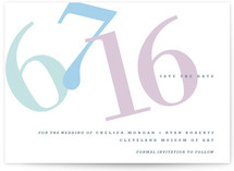 Numbers Save the Date Cards