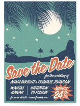Retro Hawaii Save the Date Cards