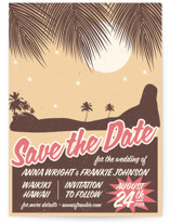 Retro Hawaii Save the Date Cards