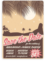 Retro Hawaii Save the Date Cards