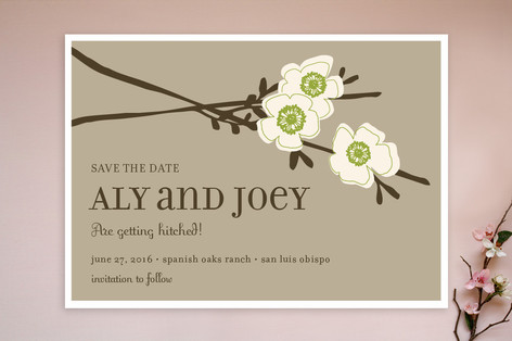 Apple Blossom Save the Date Cards