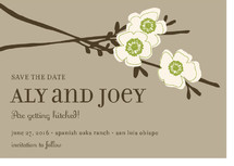 Apple Blossom Save the Date Cards, by Annie Clark
