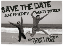 Boardwalk Stencil Save the Date Cards