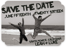 Boardwalk Stencil Save the Date Cards