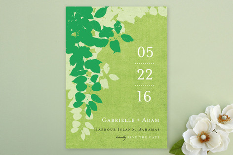 Spring leaves Save the Date Cards