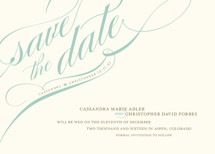 Winter Flourish Save the Date Cards, by Annie Clark