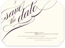 Winter Flourish Save the Date Cards