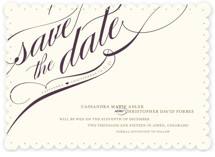 Winter Flourish Save the Date Cards