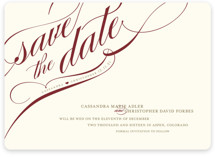 Winter Flourish Save the Date Cards