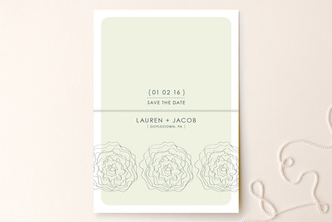 Wavy Flowers Save the Date Cards