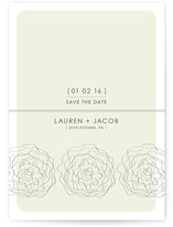 Wavy Flowers Save the Date Cards