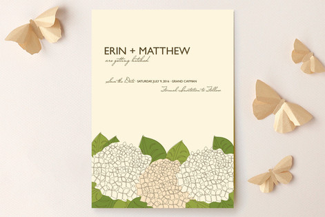 Summer Hydrangea Save the Date Cards