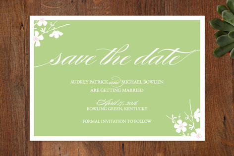 Blossom Shower Save the Date Cards