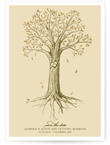 Carved Tree Save the Date Cards