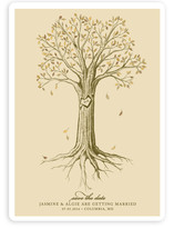 Carved Tree Save the Date Cards