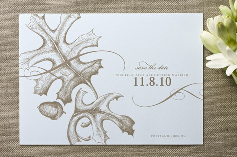 Falling Leaves Save the Date Cards