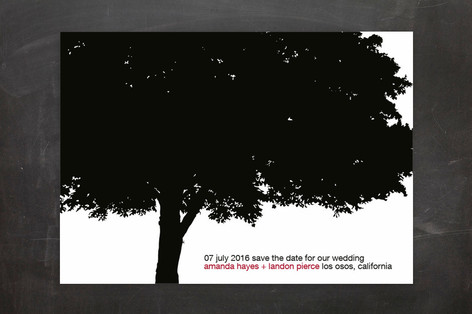 Under a Canopy of Falling Leaves Save the Date Cards