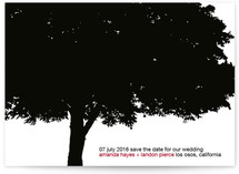 Under a Canopy of Falling Leaves Save the Date Cards