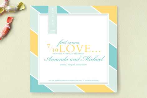 First Comes Love... Save the Date Cards