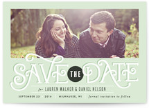 Clean Cut Typography Save the Date Cards