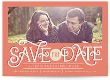 Clean Cut Typography Save the Date Cards