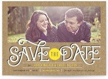 Clean Cut Typography Save the Date Cards