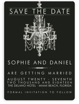 Chandelier Save the Date Cards