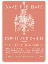 Chandelier Save the Date Cards
