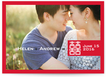 Double Happiness Save the Date Cards