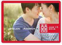 Double Happiness Save the Date Cards