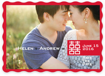 Double Happiness Save the Date Cards