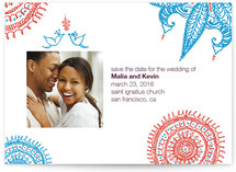 Joyful Lovebirds Save the Date Cards